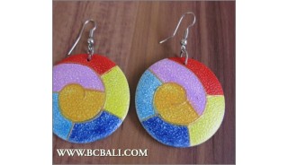 Fashion Earring Wood Painting Bali